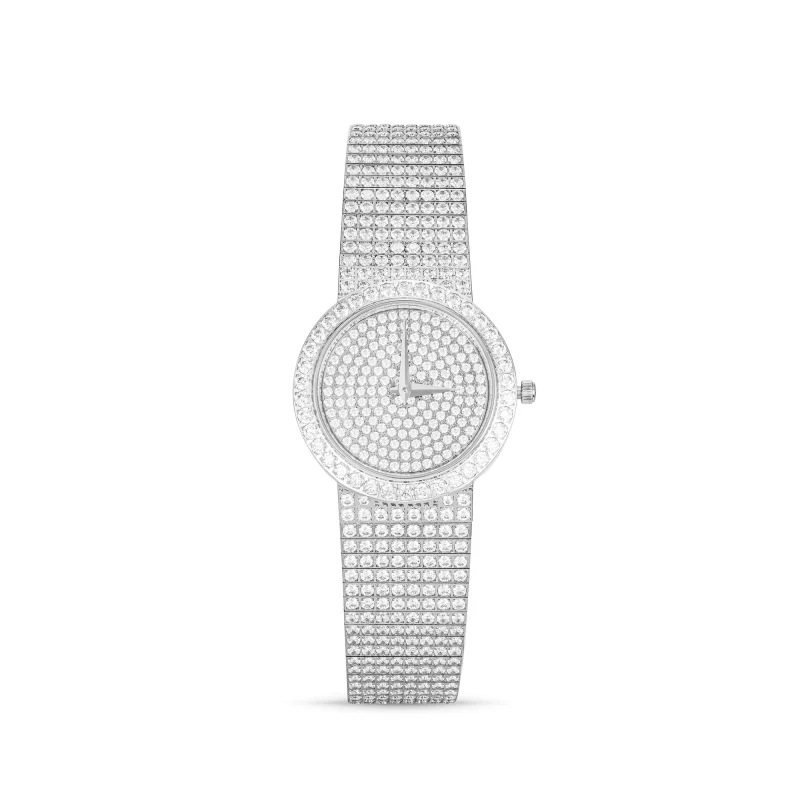 Bellux White Diamond Setting Luxury Watch for Men and Women Starry Sky Artificial Zircon Super Flash Fine Watches
