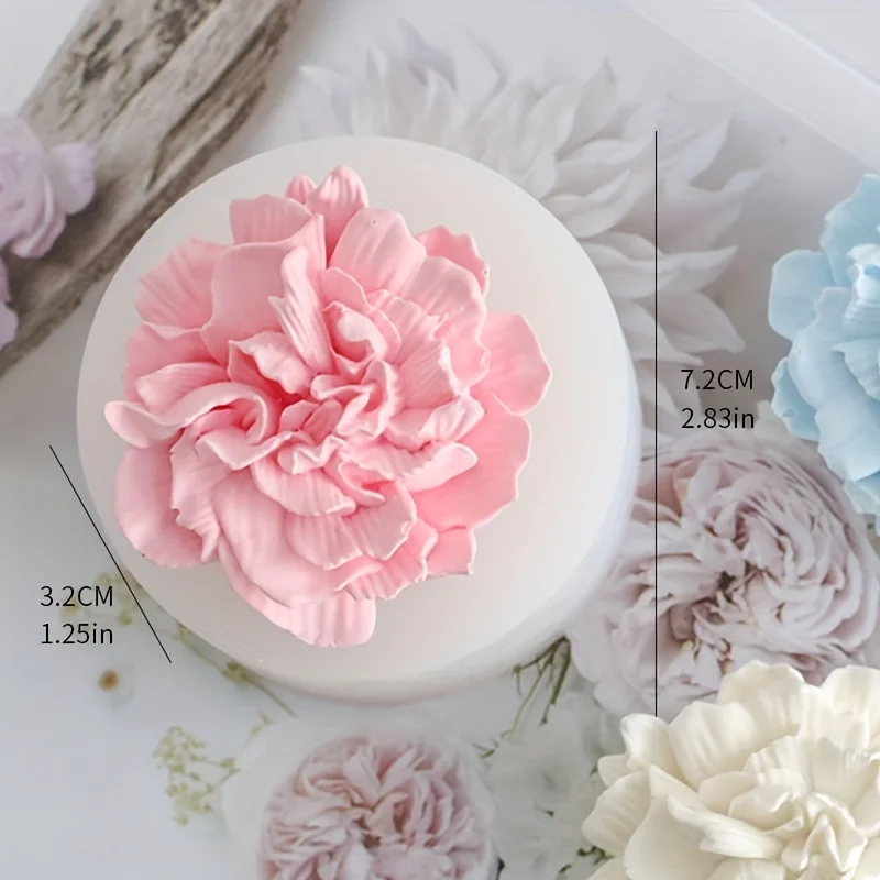 1 piece, baking flower mold creative orange petal carnation flip sugar cake aromatherapy candle small flower silicone mold
