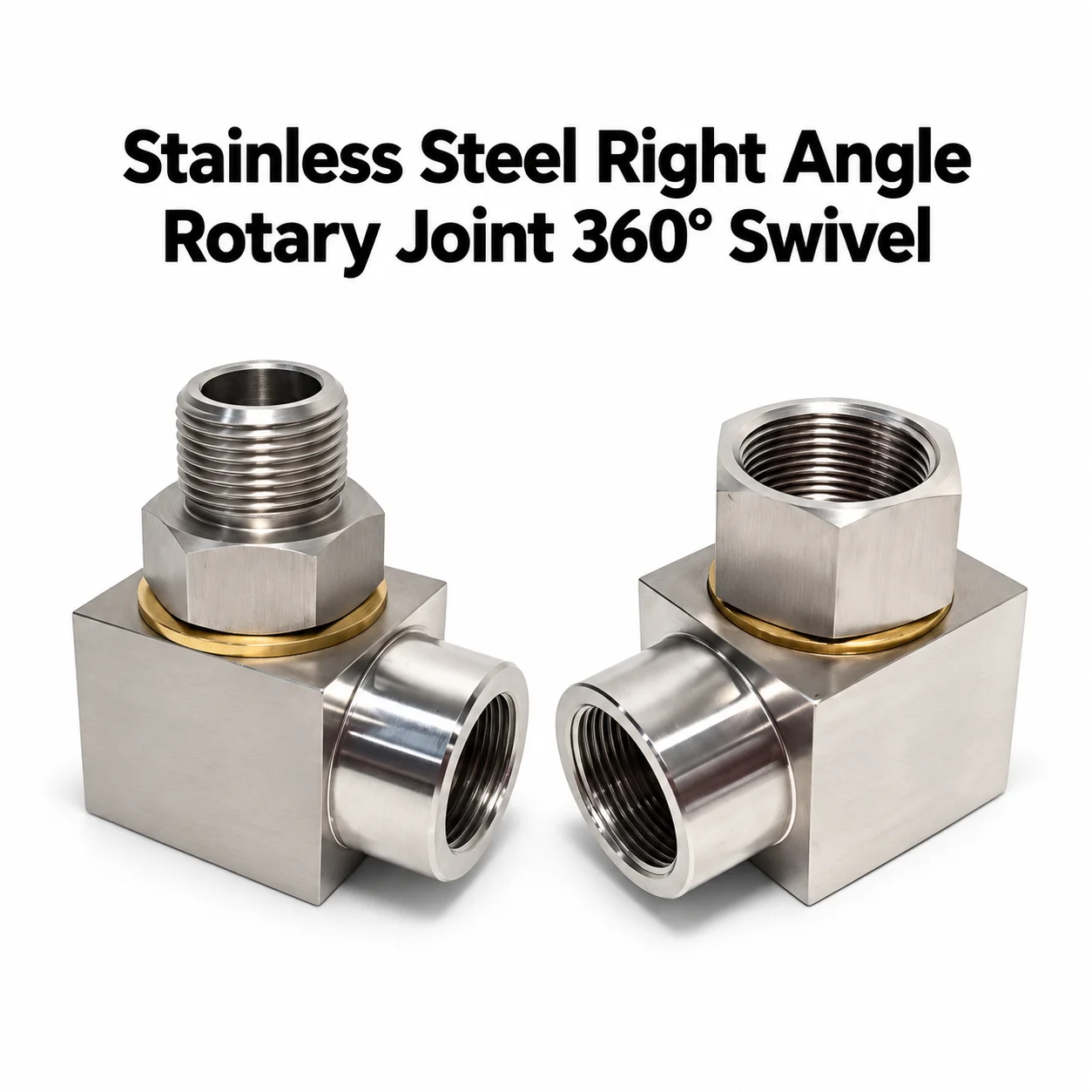 High Pressure Stainless Steel 90 Degree Hydraulic Swivel Joint Rotary Elbow Fitting Rotating Pipe Connector