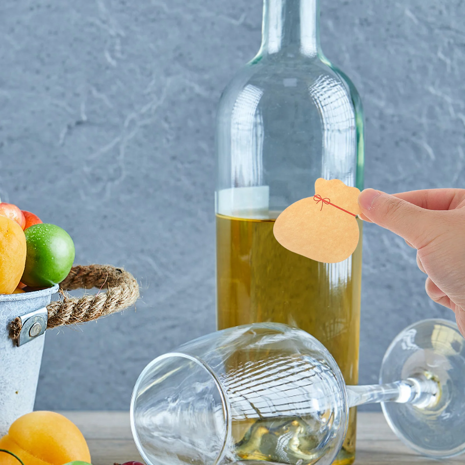 Etichette per bottiglie di vino Kraft Adesivi di carta adesiva vuota per fogli di etichette per vino di frutta per feste di matrimonio fai-da-te Fogli di etichette Kraft