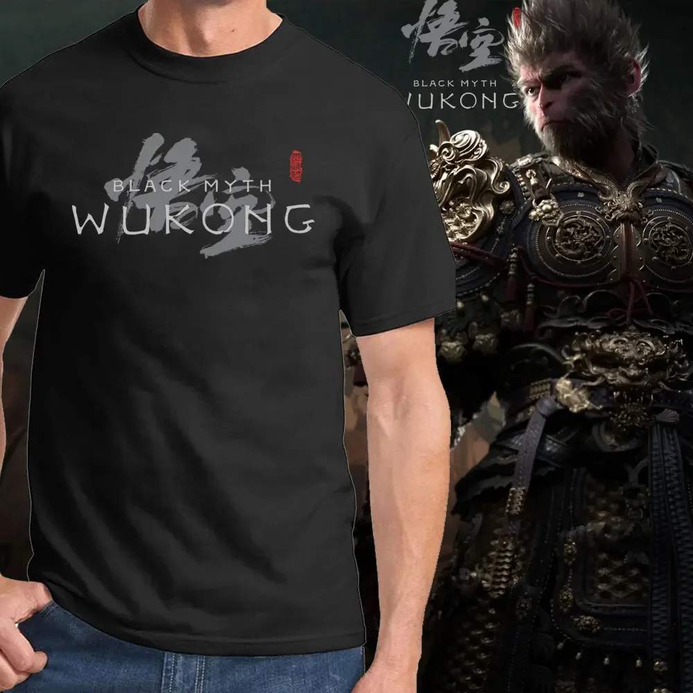 Black Myth Wukong Sun Wukong Man Graphic High Quality  TShirts Chinese Mythology Game 6 eared macaque Unisex Tee Shortsleev Tops