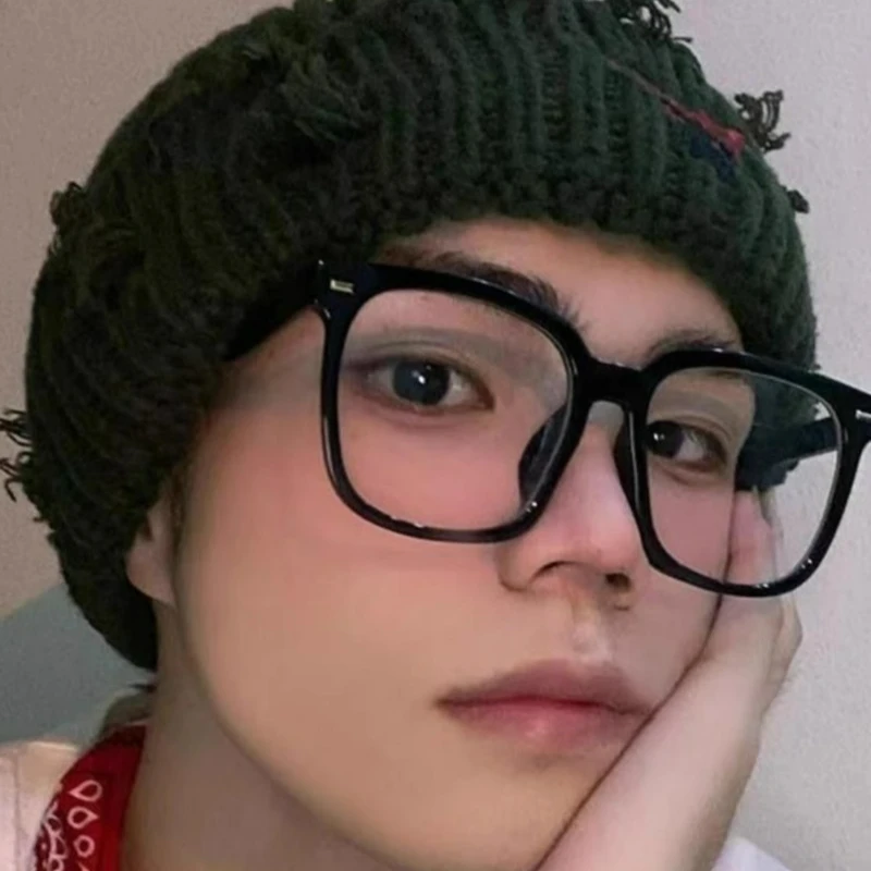 جديد بسيط كبير إطار مكافحة نظارات الضوء الأزرق للجنسين الكلاسيكية مربع أسود واضح النظارات نظارات الكمبيوتر المضادة للأشعة فوق البنفسجية النظارات الشمسية #4