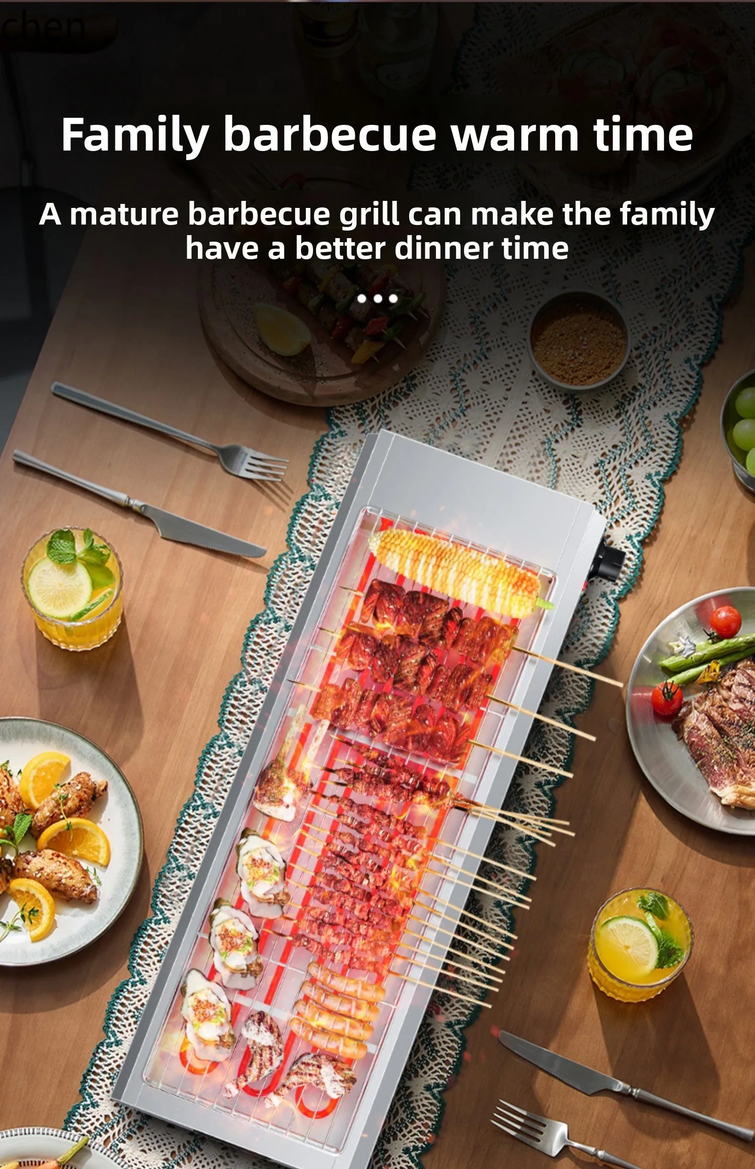 ZML plug-in barbecue machine electric oven artifact grilled fish and mutton skewers household and commercial