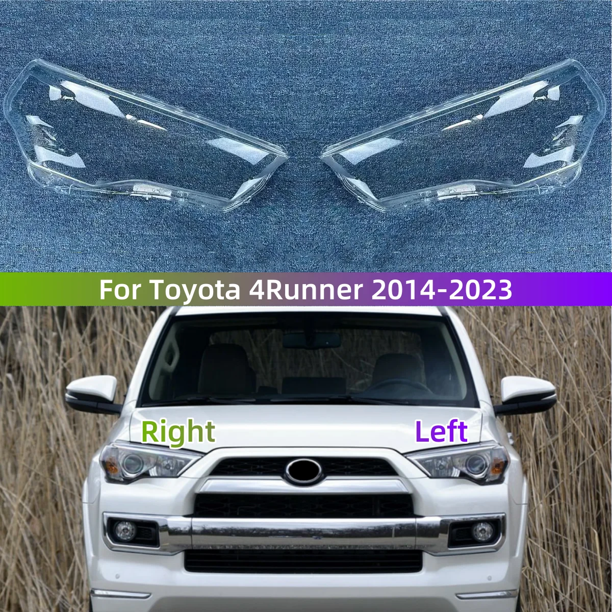 

For Toyota 4Runner 2014 2015 2016 2017 2018 2019 2020 2021 2022 2023 Accessories For The Car Headlights Cover Transparent shell