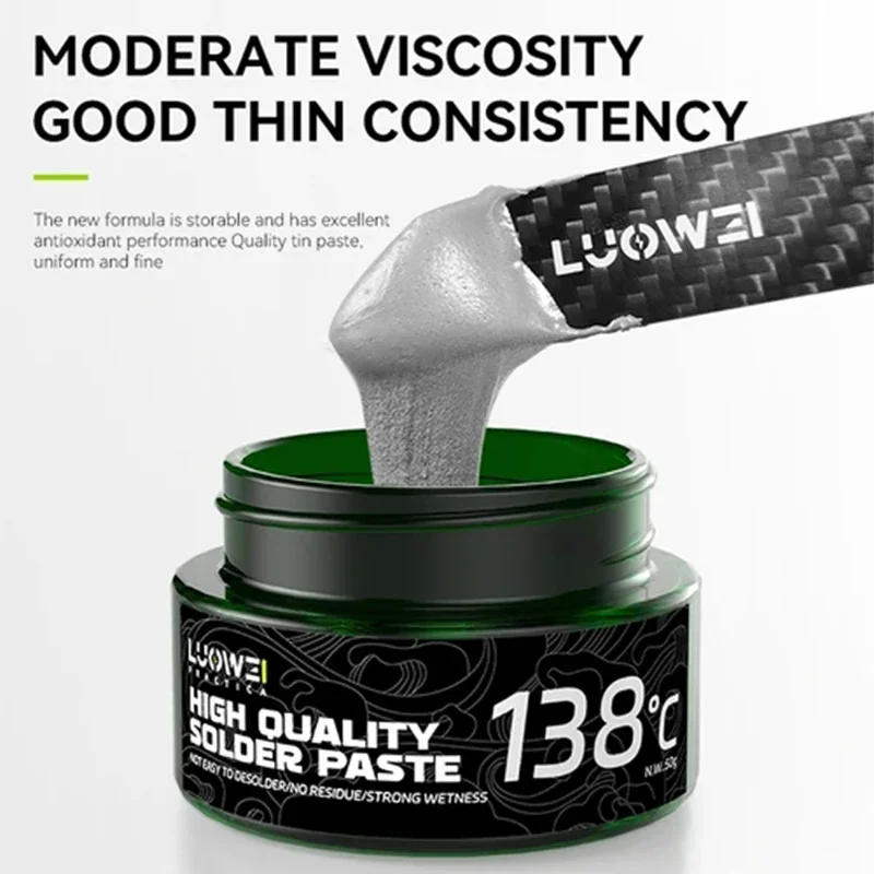 LUOWEI LW-SP1 Lead-free High Quality Solder Paste for Mobile Phone Repair Strong Wettability Motherboard CPU Chip Welding Flux