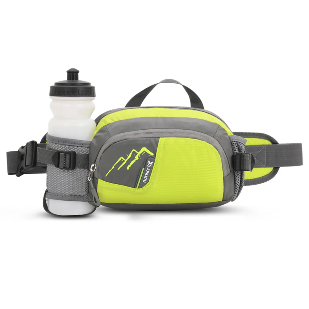 Fanny Pack Running Belt Purse Bum Bag Nylon Sling Waist Pack with Bottle Holder Waterproof for Cycling for Hydration for Jogging