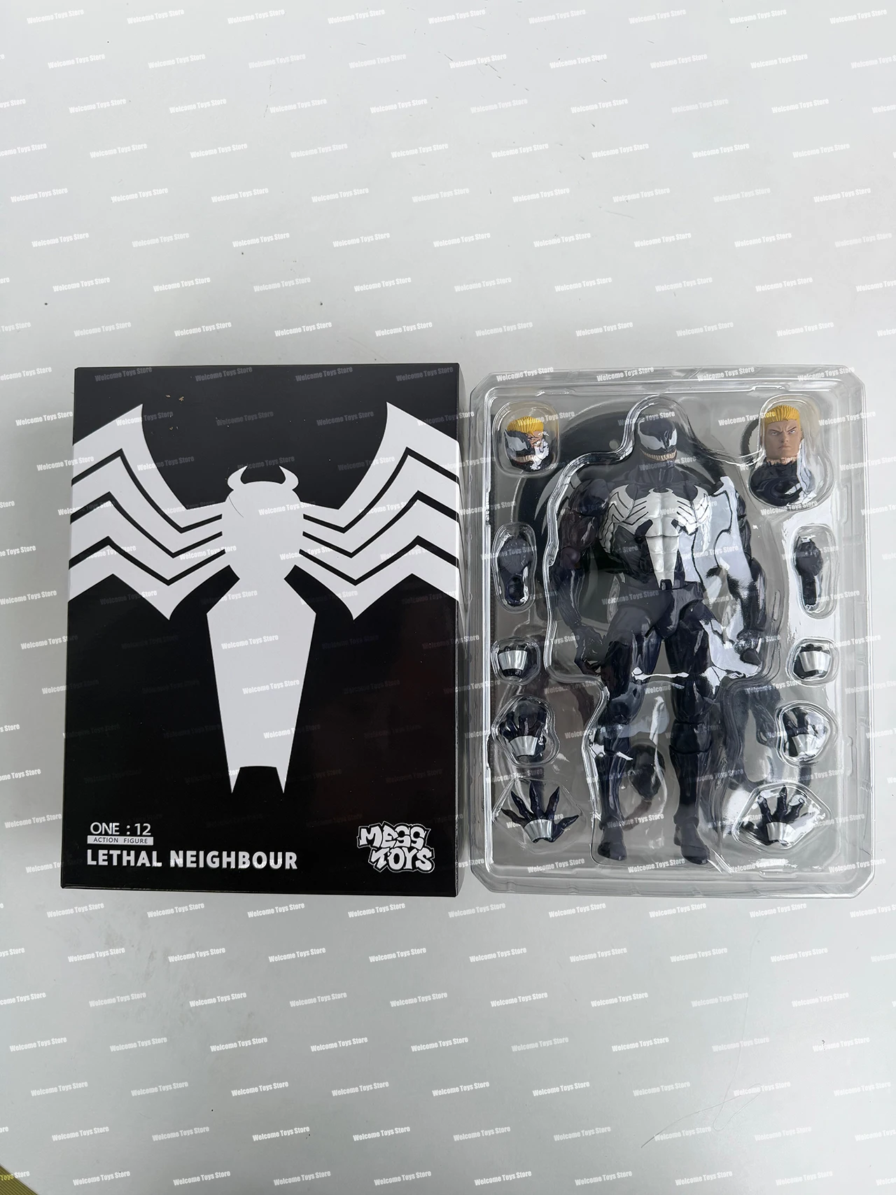 NEW Mess Toys Lethal Neighbor Venom Symbiotic Spider Man Messtoys Black Suit Spiderman Anime Action Figure Model Doll Gifts Toys view 5