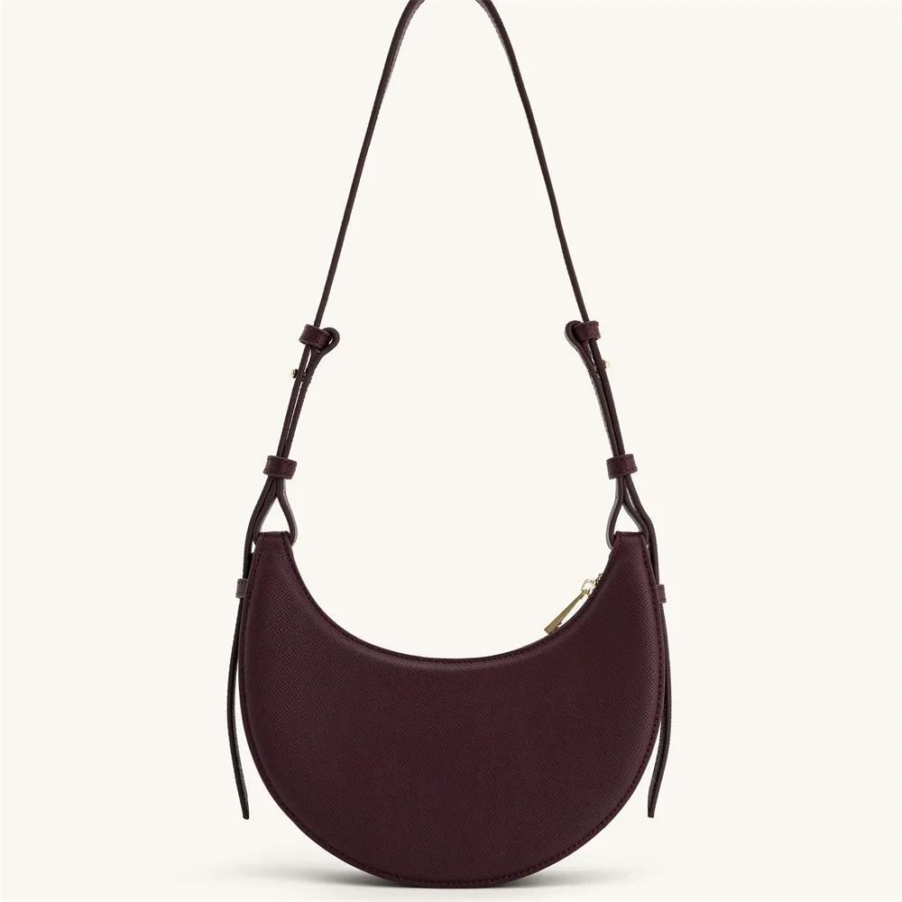 

Женская сумка через плечо в форме полумесяца, 2025 г., стильная сумка через плечо из веганской кожи, модная женская сумка под мышками, минималистичный дизайн