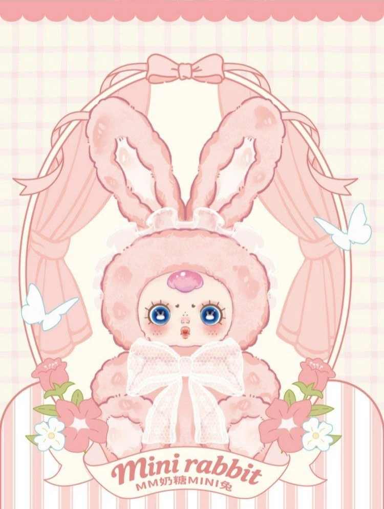 MM Milchbonbon Mini-Hasen-Überraschungsbox Niedliche Plüsch-Hasenpuppe Exquisites Taschenzubehör Mystery Box Sammelspielzeug Geschenk für Mädchen – Detail 1