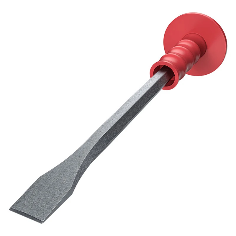 1 Piece Chrome Vanadium Steel Stone Chisel Flat Chisel Pointed Chisel Concrete Cement Stone Splitting Tool Rubber Wrapped Tool