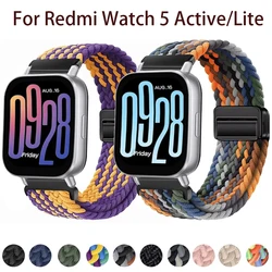 Nylon Strap for Redmi Watch 5 Active/Lite Band Bracelet Wristband for Xiaomi Redmi 5 Lite Braided Magnetic Watchband Accessories