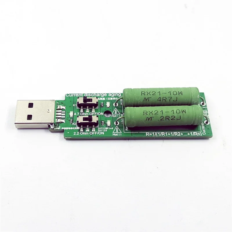 

New--1 Piece USB Resistor Electronic Load With Switch Adjustable 5V1A/2A/3A Battery Capacity Voltage Discharge Resistance Tester