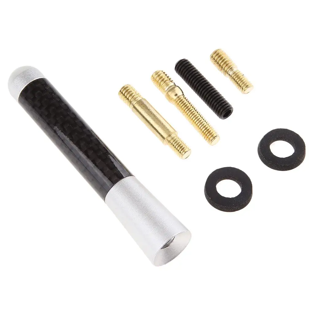 

Aluminum Alloy Stubby Antenna Mast Short Car AM FM Radio Aerial Replacement Mini Antenna for Vehicle