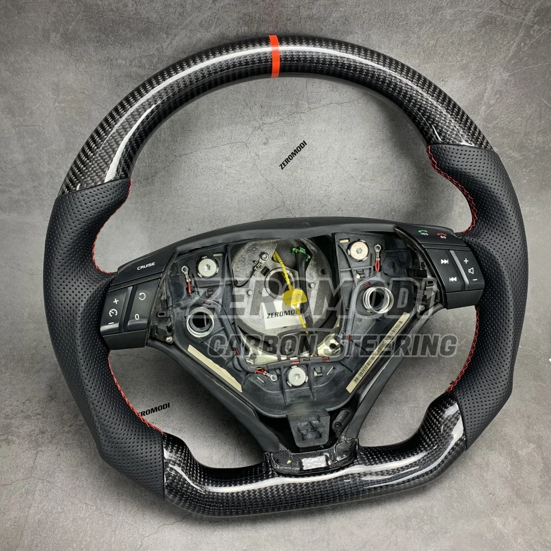 Carbon Fiber Racing Flat Bottom Steering Wheel For Volvo S60 S60R V70R S80 S90 2000-2025 Car Interior Modification Accessory