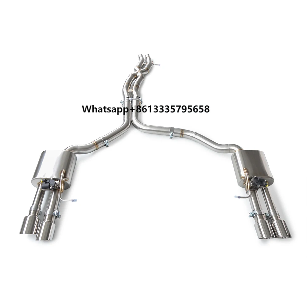 

Suitable for S5 4.2 2007-2012 with Electronic Valve Exhaust System Modified Stainless Steel cat Back Performance Exhaust