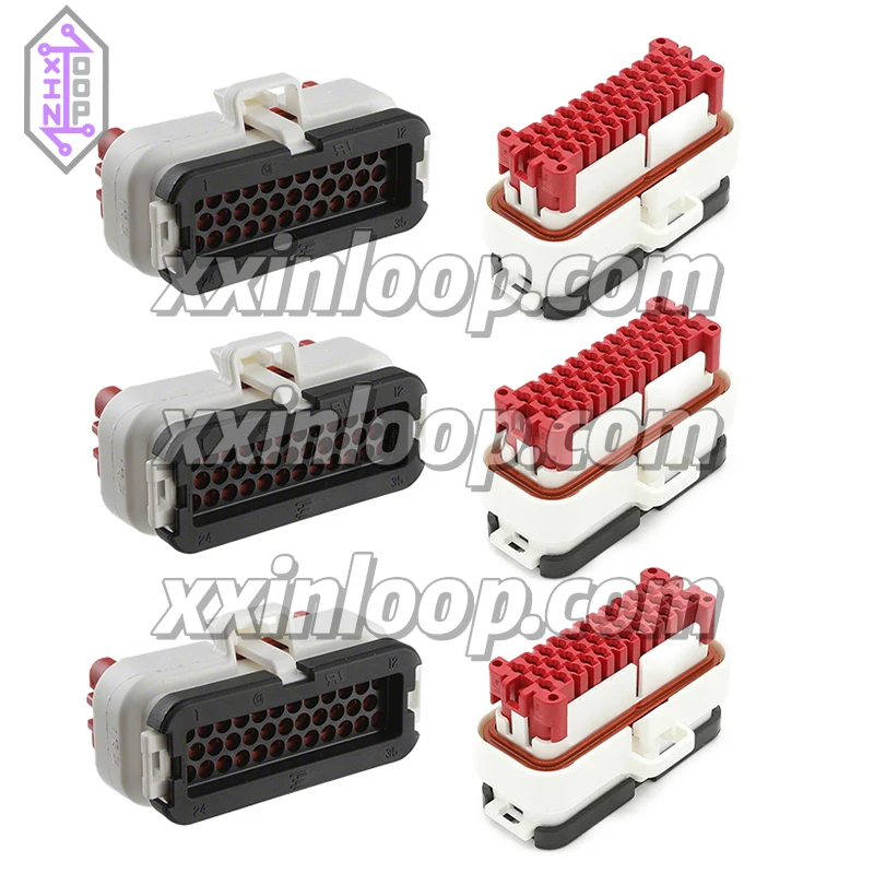 

776164‑2 35‑Way AMPSEAL™ Automotive Connector Housing 4.00mm Centerline Sealed Plug Natural Color Wire & Cable Free‑Hanging