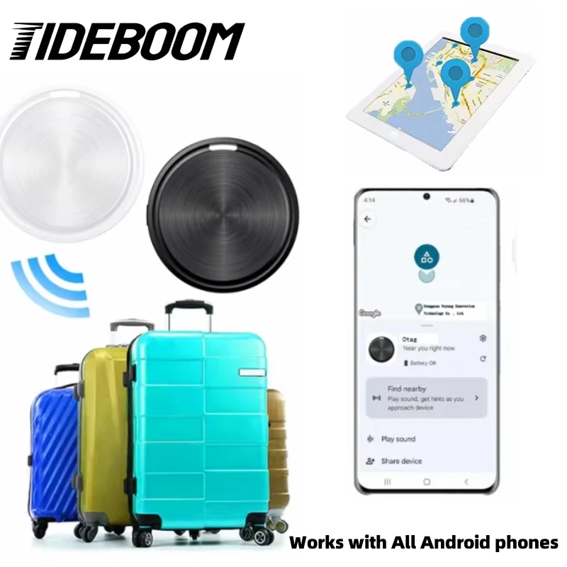 Для Android Google Find My Device GPS Air Tag Bluetooth Smart Tag Global Anti-loss Device Для кошелька Сумки Домашние животные Чемодан