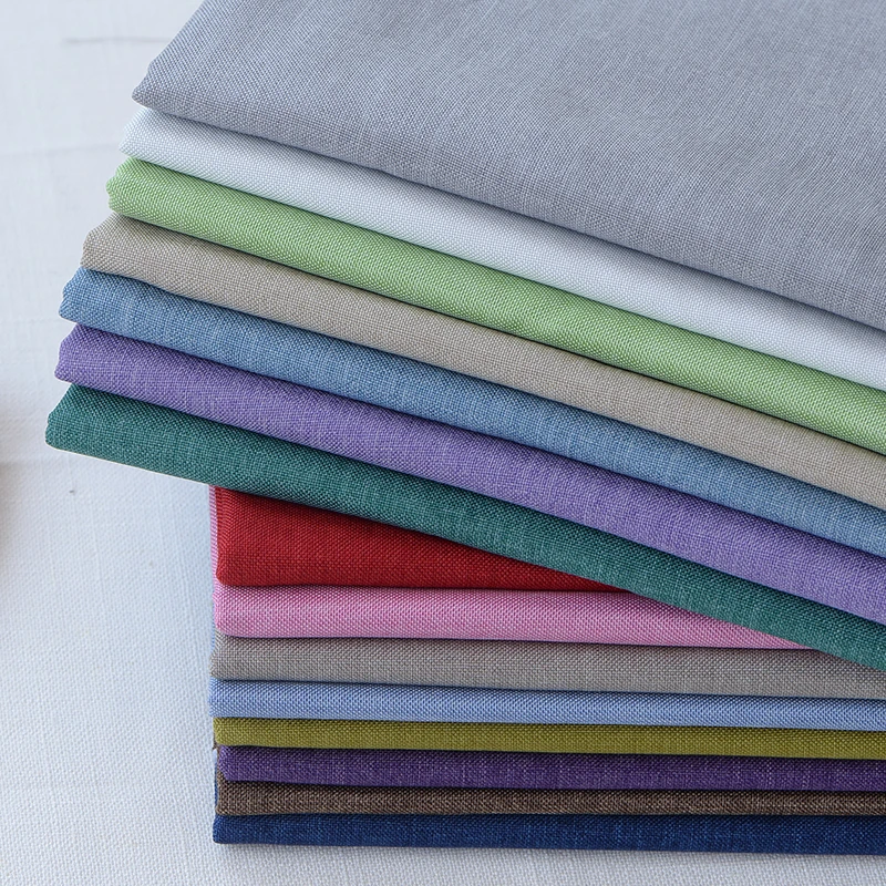 Thickened and Wear-resistant Sofa Fabric Solid Color Cotton and Linen Fine Linen Canvas Tablecloth Curtains Pillows Sewing Cloth