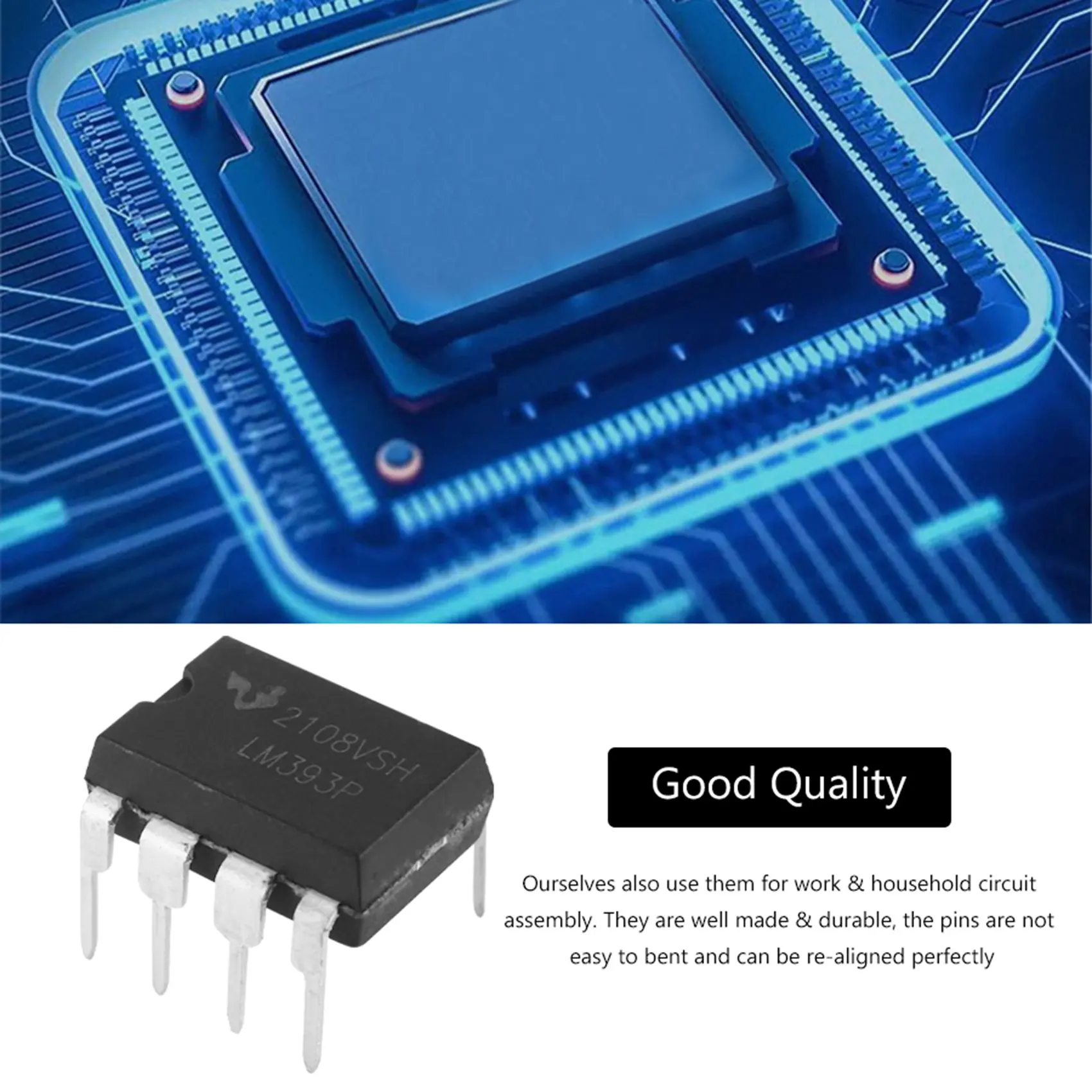 Kit d'assortiment de puces de Circuit intégré, 10 Types, jeu de prises DIP IC pour minuterie de précision unique Opamp, AD41-85 pièces