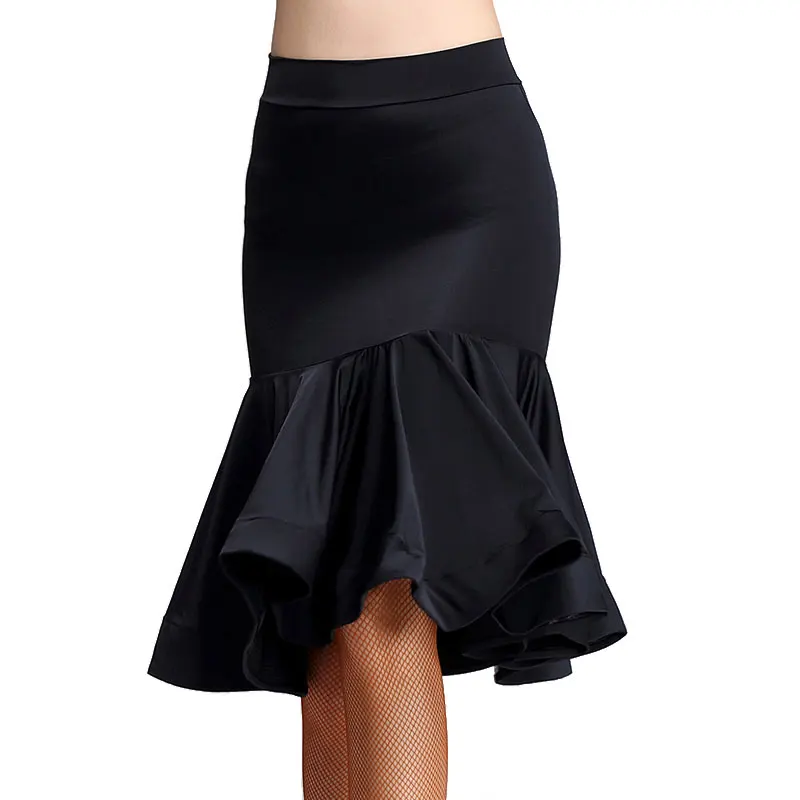 Women s 2024 Sexy Latin Dance Skirt Black Mermaid Skirt for Ballroom Dancing High Quality Salsa Tango Rumba Cha Dress