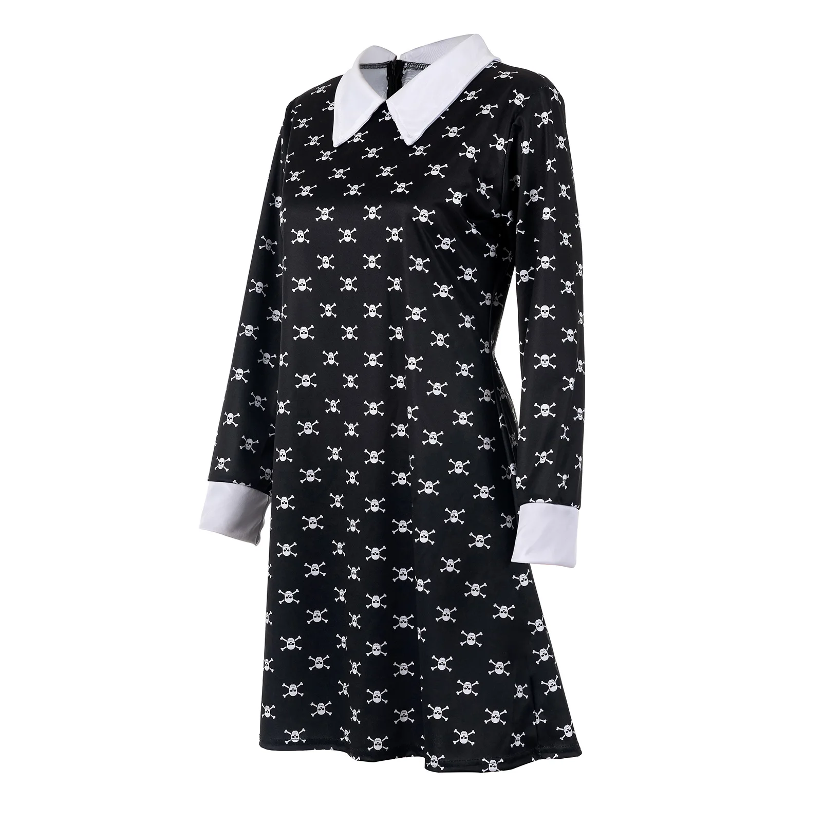 Wednesday Cosplay Dress for Adult Kids Costumes for Girls Woman Black Outfits Carnival Gothic Clothe Wednesday Addams Dress