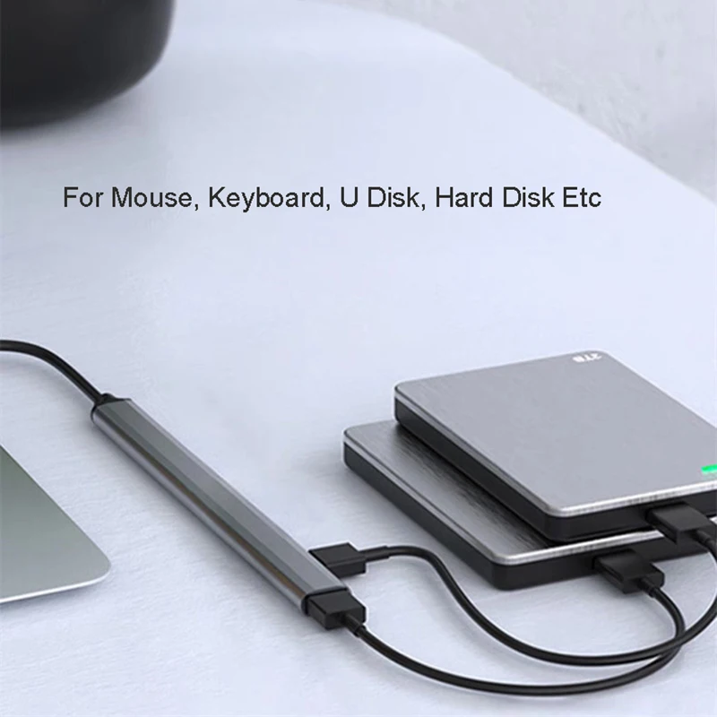 نوع C USB3.0 HUB 7 منافذ كابل يو اس بي الفاصل للكمبيوتر اللوحي لوحة المفاتيح الماوس USB القرص موصل غلاف من الألومنيوم USB تمديد محول