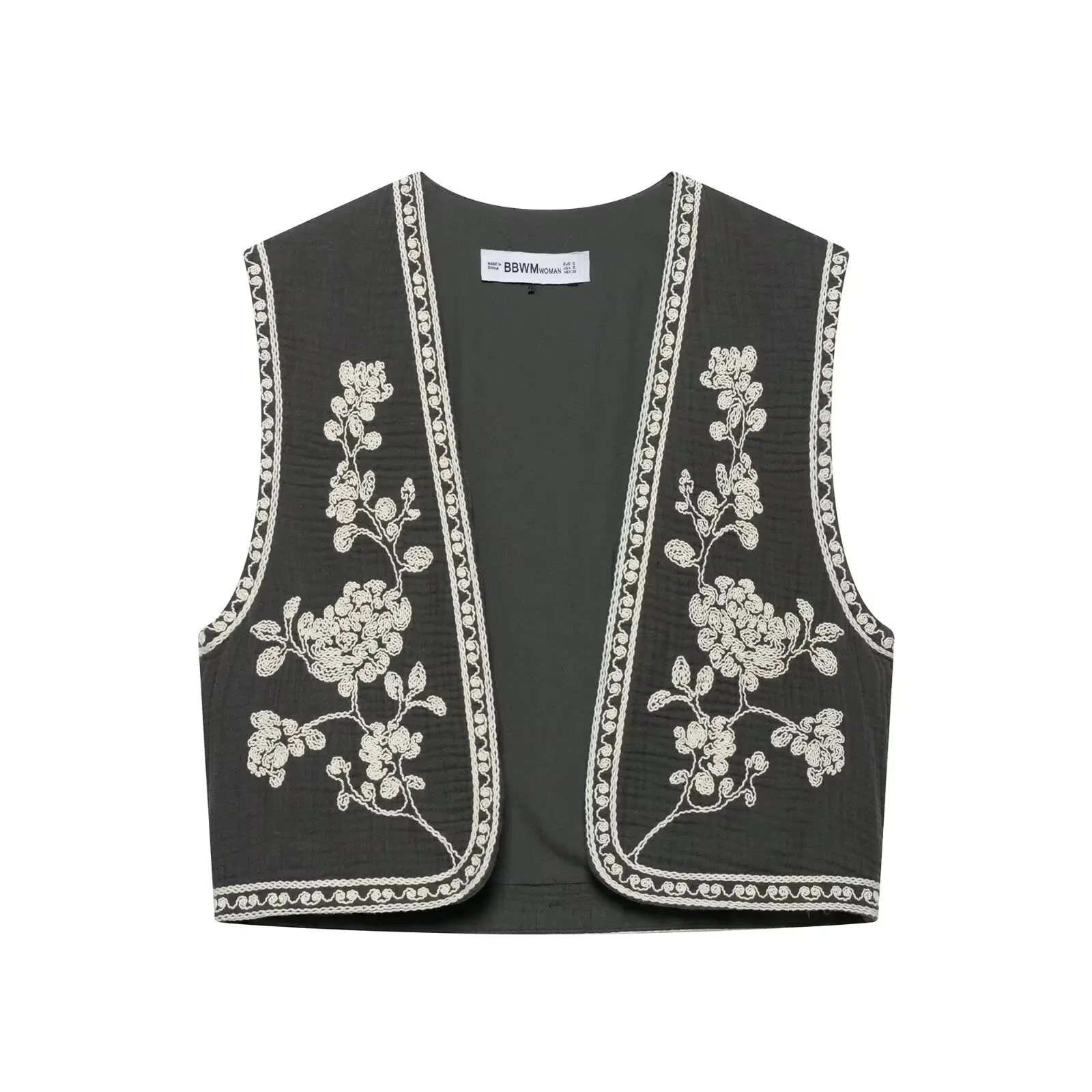 

Korejepo Women Vintage Tank Foreign 2025 Summer New European American Style Embroidery Decoration Fashionable Vest Top