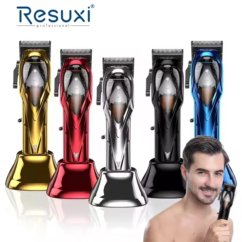 

Resuxi 699 Станок для стрижки волос на заказ, 10000 об/мин, магнитный двигатель с микрочипом, профессиональная машинка для стрижки волос, электрическая USB-C, 10 Вт