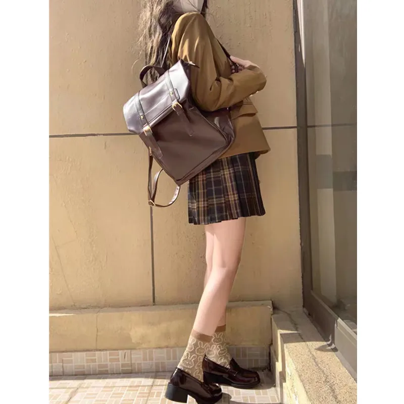 Kawaii Lolita Large-capacity New Jk Bag Japanese Uniform College Students All-match Retro Backpack 2024 Leisure Backpack