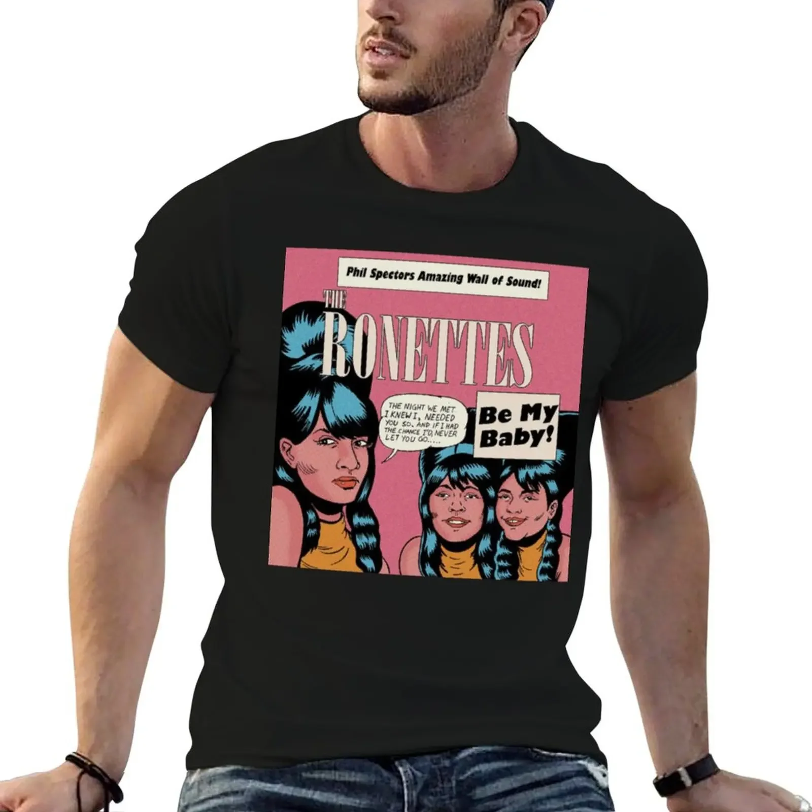 THE RONETTES be my baby T-Shirt boys animal print quick-drying cute tops Men's t shirts