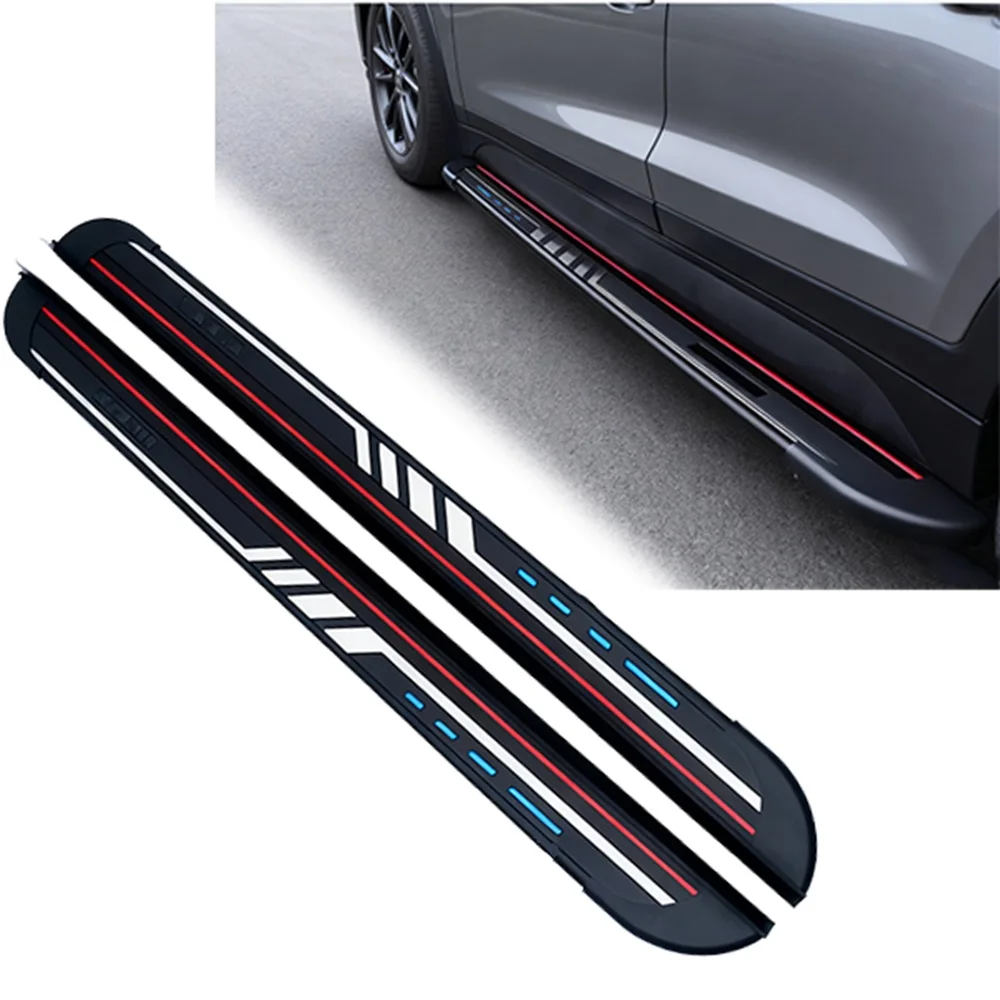 

2 шт., подножка из алюминиевого сплава, подходит для Chevy Captiva 2018-2025, аксессуары для педалей с боковой ступенькой Nerf Bar (с кронштейнами)