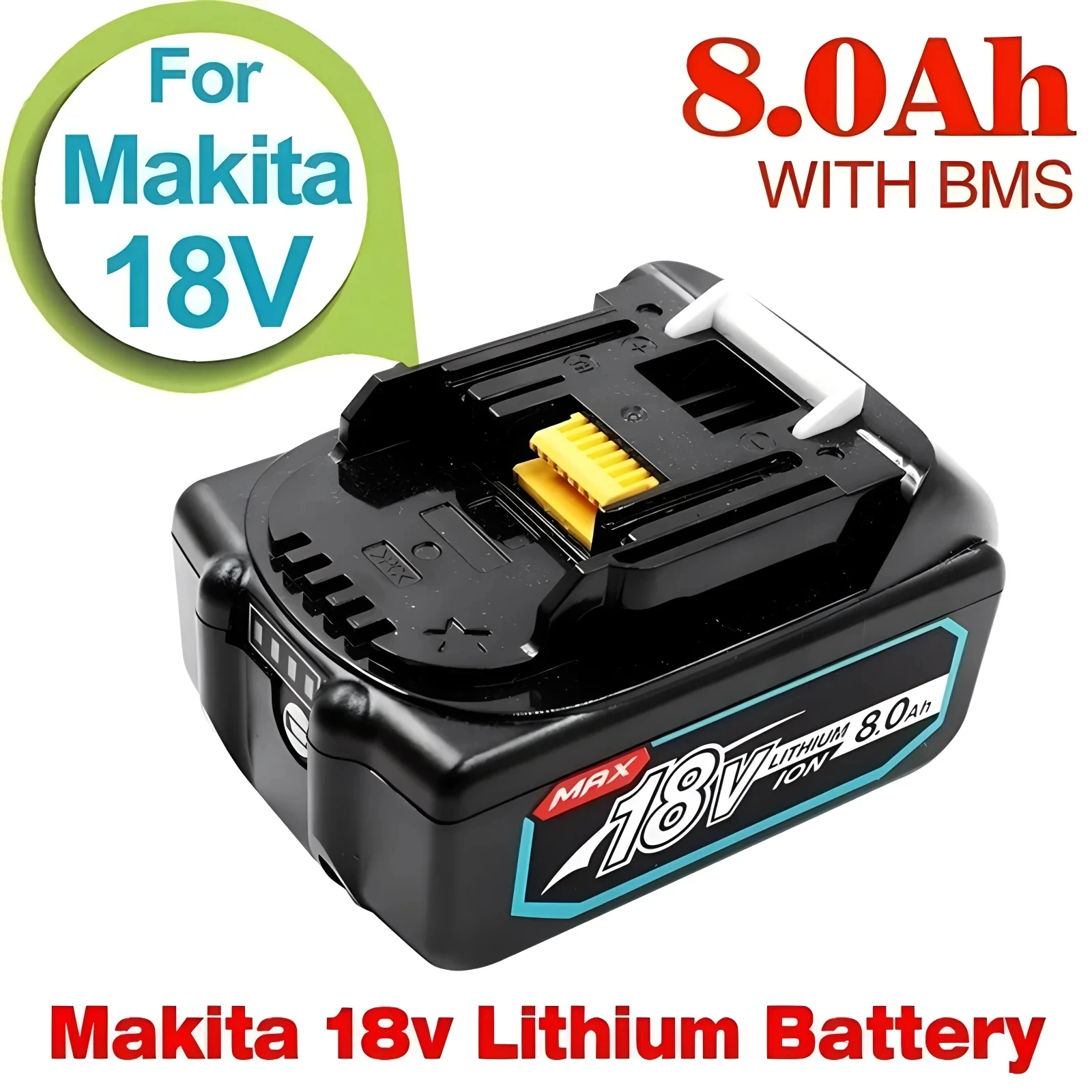 

Литиевая батарея 18 в 18650 Ач-Ач для электроинструмента Makita BL1860 BL1850B BL1850 BL1840 BL1830 BL1820 BL1815