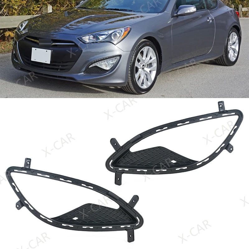 

Car Front Bumper Fog Lamp Daytime Light Grille Cover Frame Trim Lid Bezel Hood For Hyundai Genesis Coupe 2013 2014 2015 2016