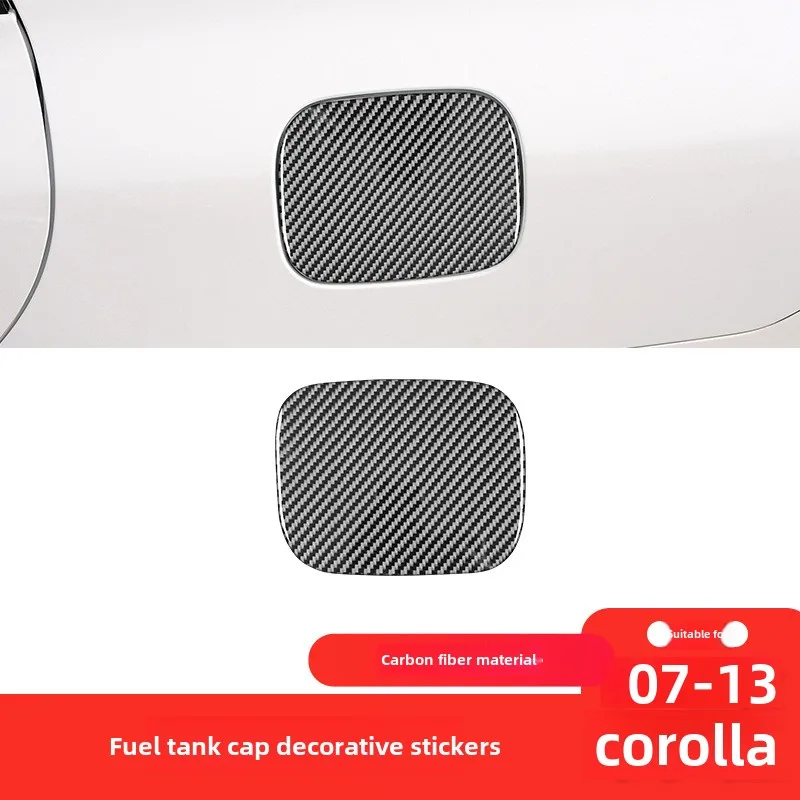 

Suitable for Toyota07-13Carola Carbon Fiber Interior Modified Pieces Fuel Tank Cap Decorative Sticker