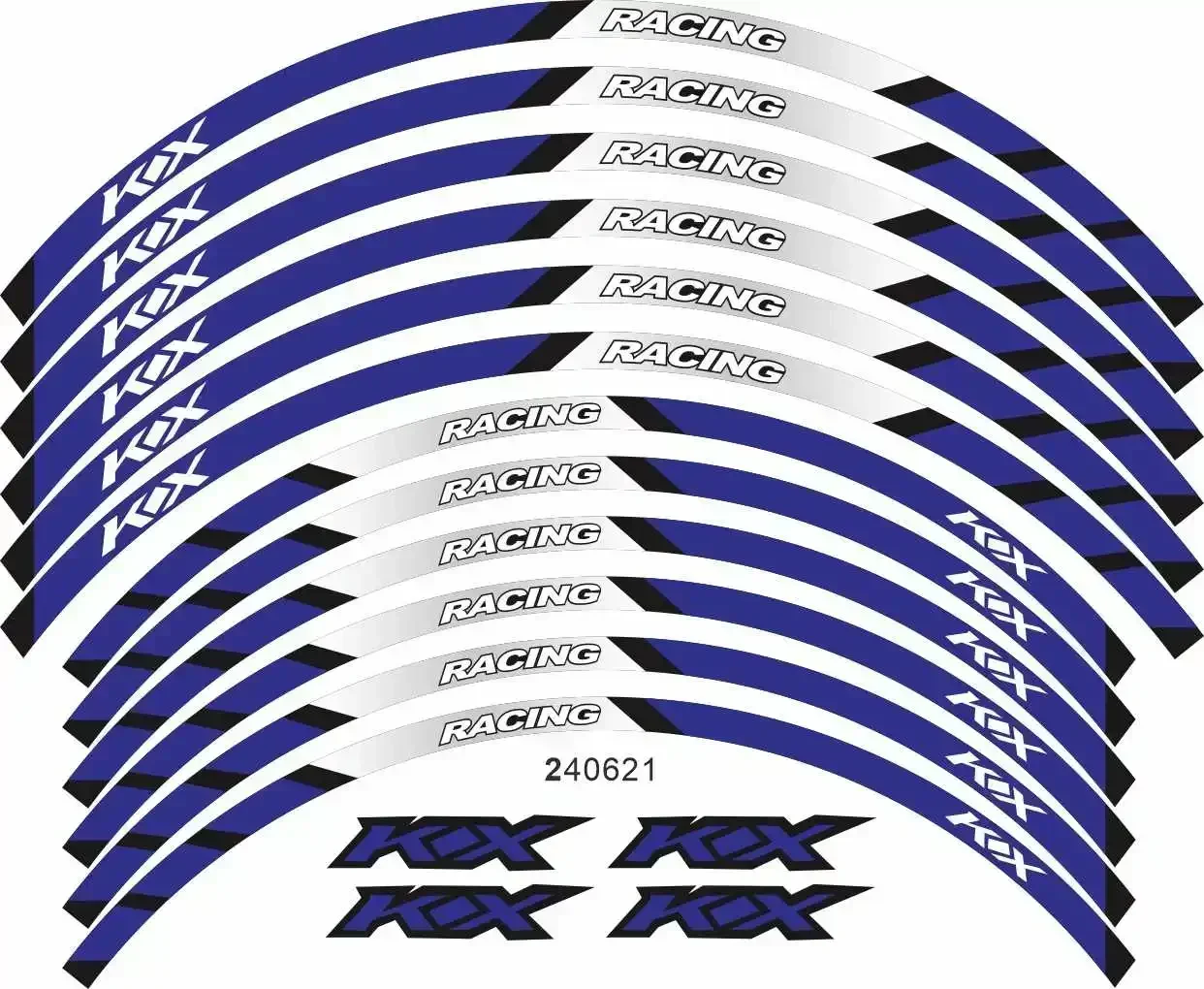 

For Kawasaki KX 450 250 250F 450F 85 125 100 50 550 60 65 80 85 Motor Parts Contour Wheel Decoration Decal Sticker - A
