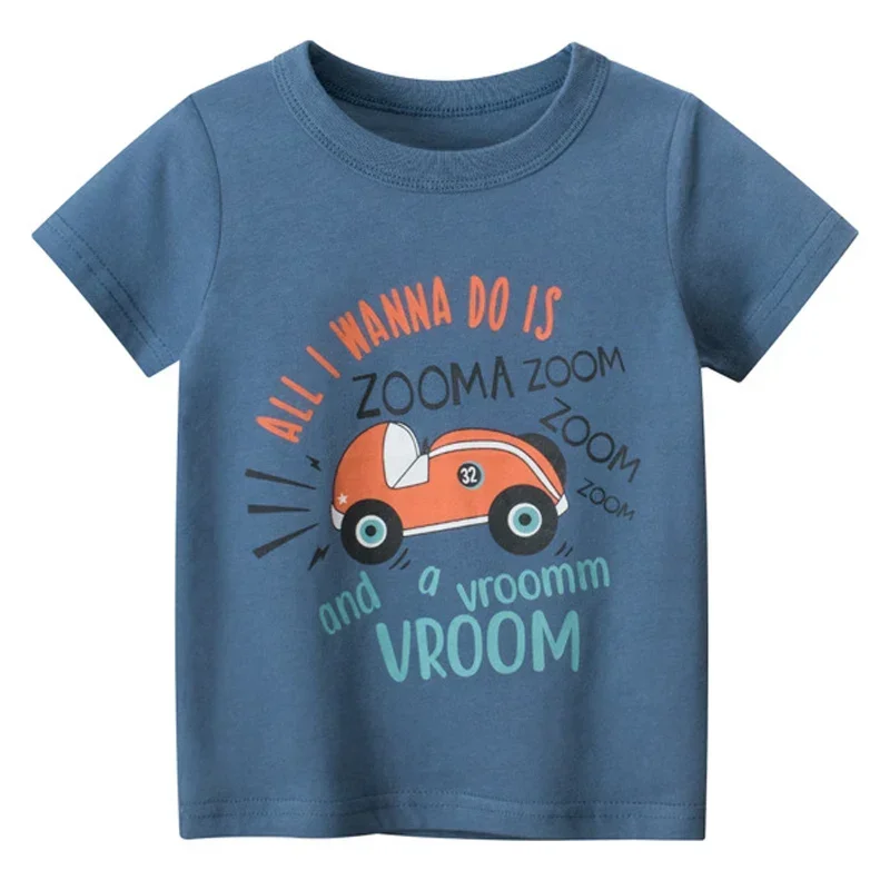 Baumwolle Kinder T-shirt für Jungen Tops Auto Jungen T Shirt Tops Kinder T-shirt Kleidung 4 6 8 10 12Yrs Kinder sommer Kleidung