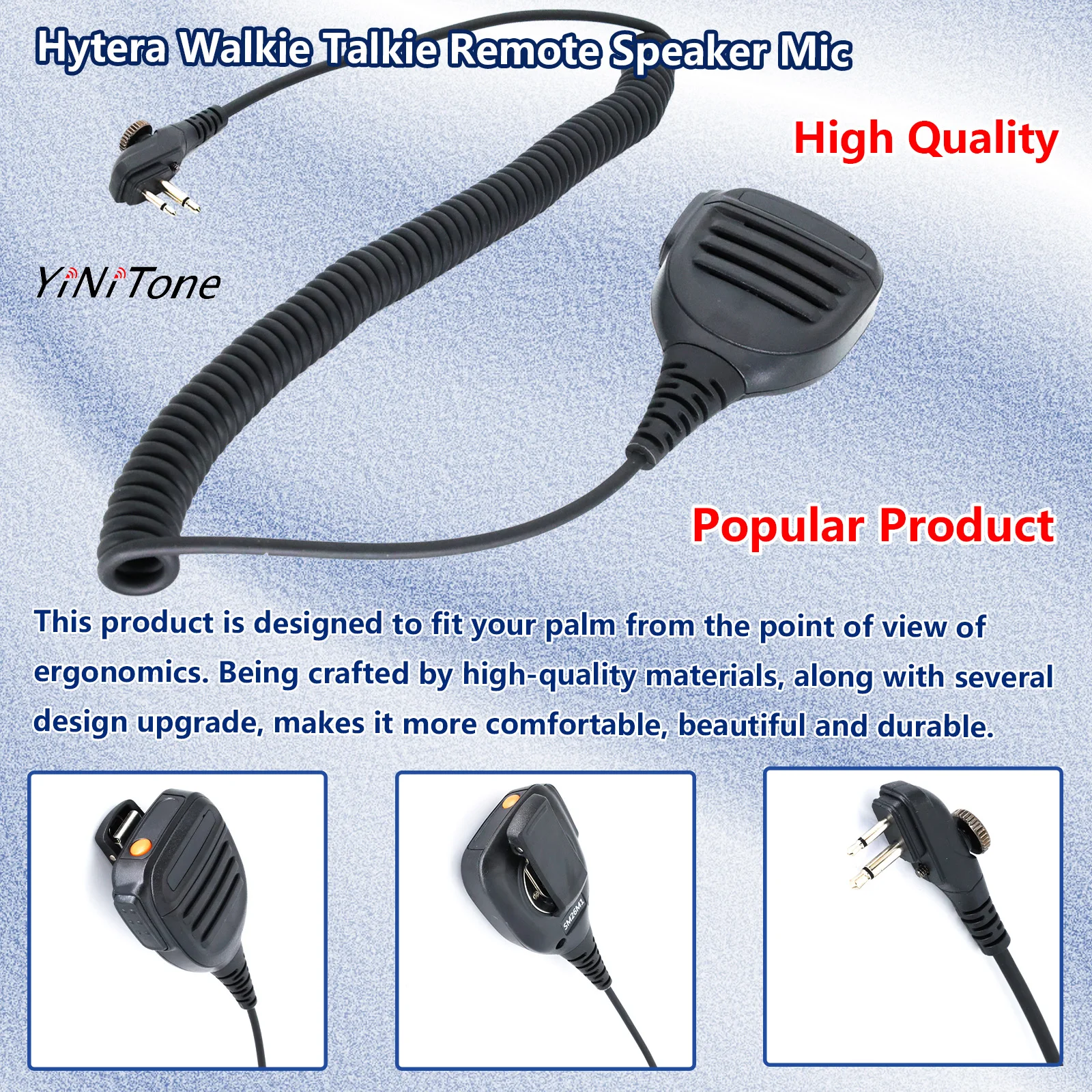 SM26M1 mic Hand PTT for Hytera HYT PD502 TD500 BD550 BD612i TC-618 Two Way Radio Portable PD500 Remote Shoulder Speaker Mic