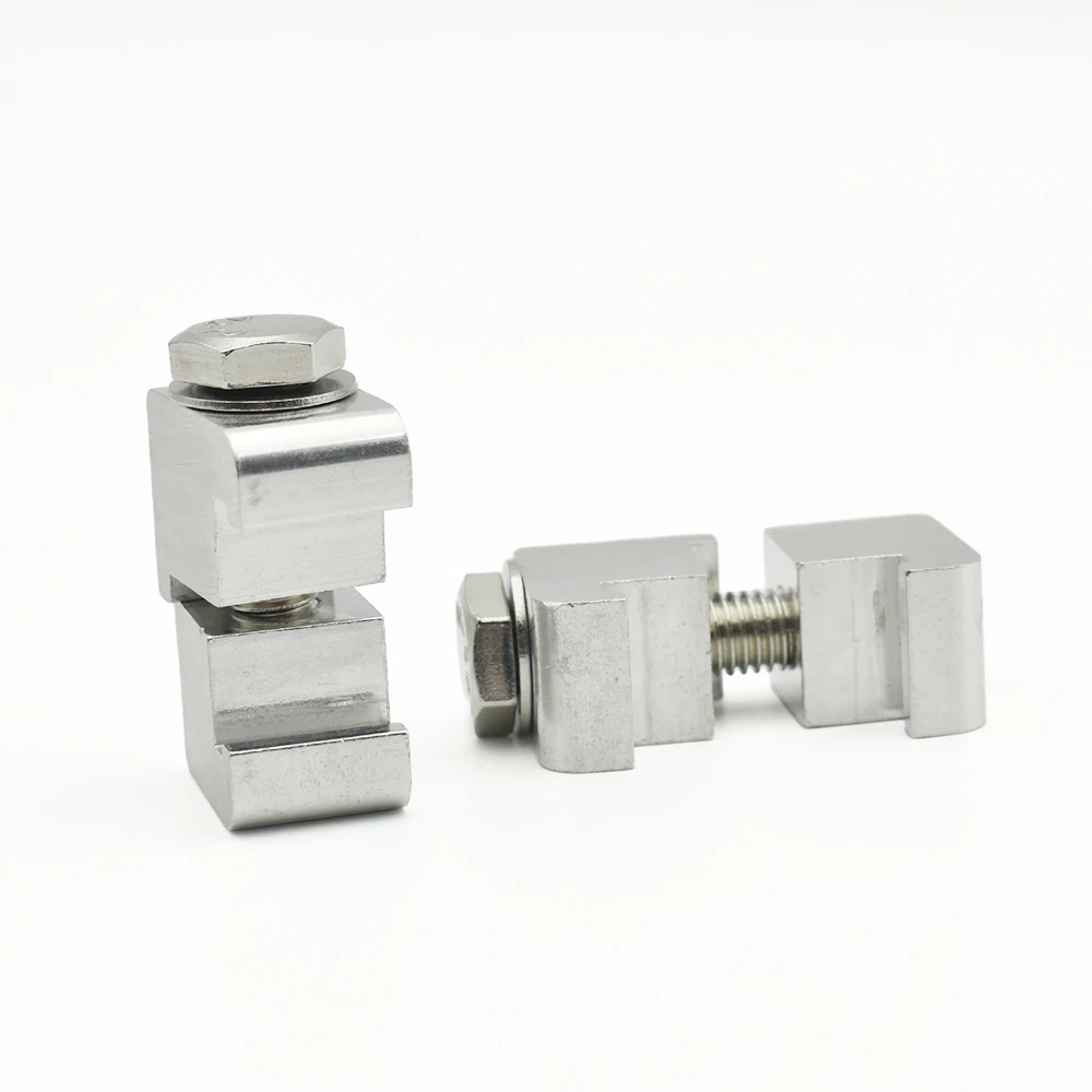 M8 M10 M12  ISO Vacuum C Type Caliper Flange Calipers Bolt Aluminum Alloy Single/Double Hook Type Card Bolt Vacuum Fittings