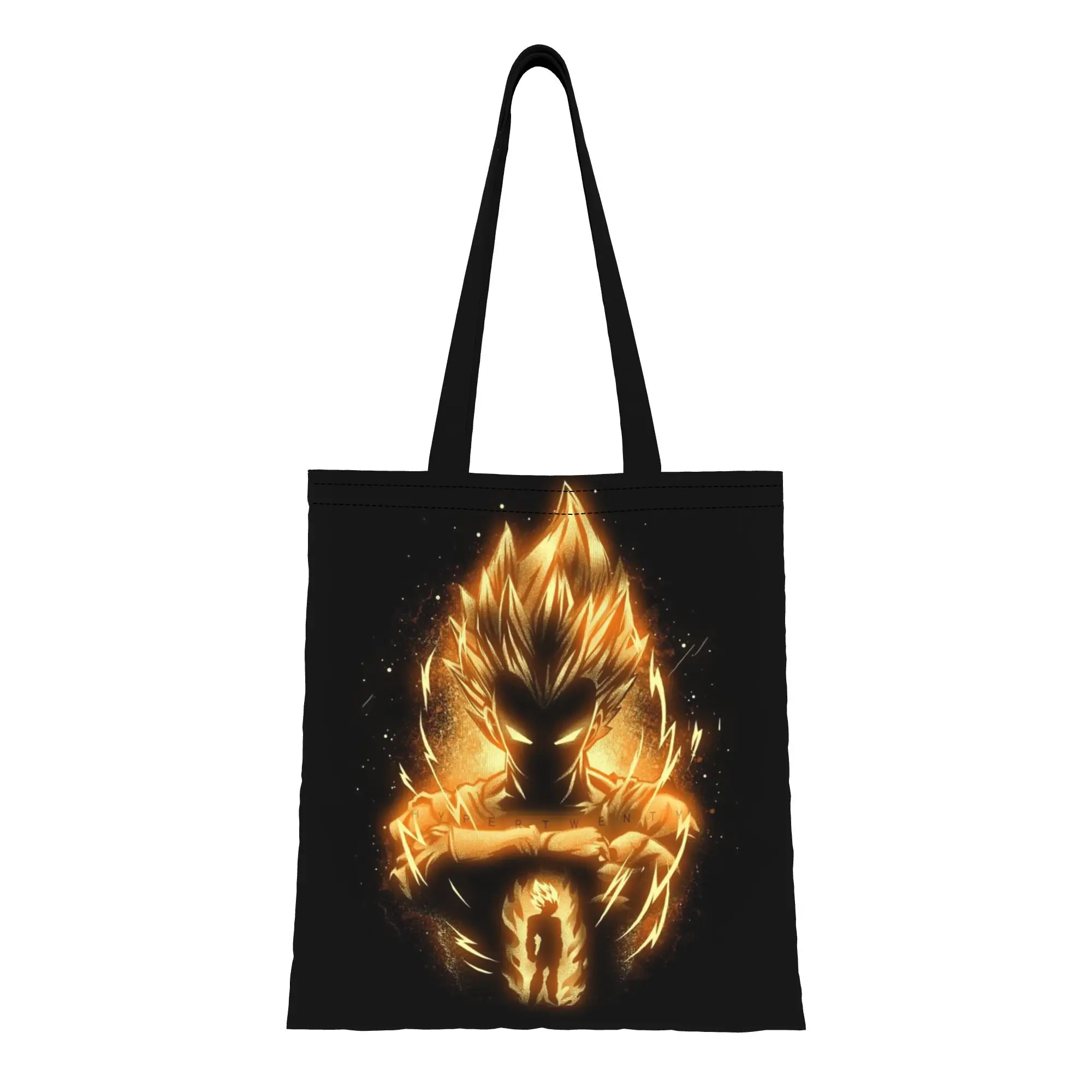 

Back to school season Super Warrior Final Flash Vegeta Canvas Tote Bag Perfect for Travel Women's Top-Handle Bags