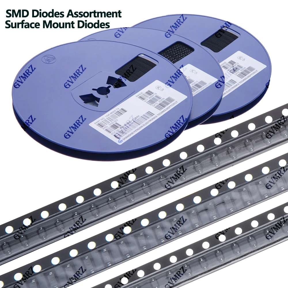 100 Stück/3000 Stück 1N5819W, 1N4148W, SMD-Dioden-Sortiment 1N4007, MBR0530W, MBR0520LT1G, Oberflächenmontierte Dioden