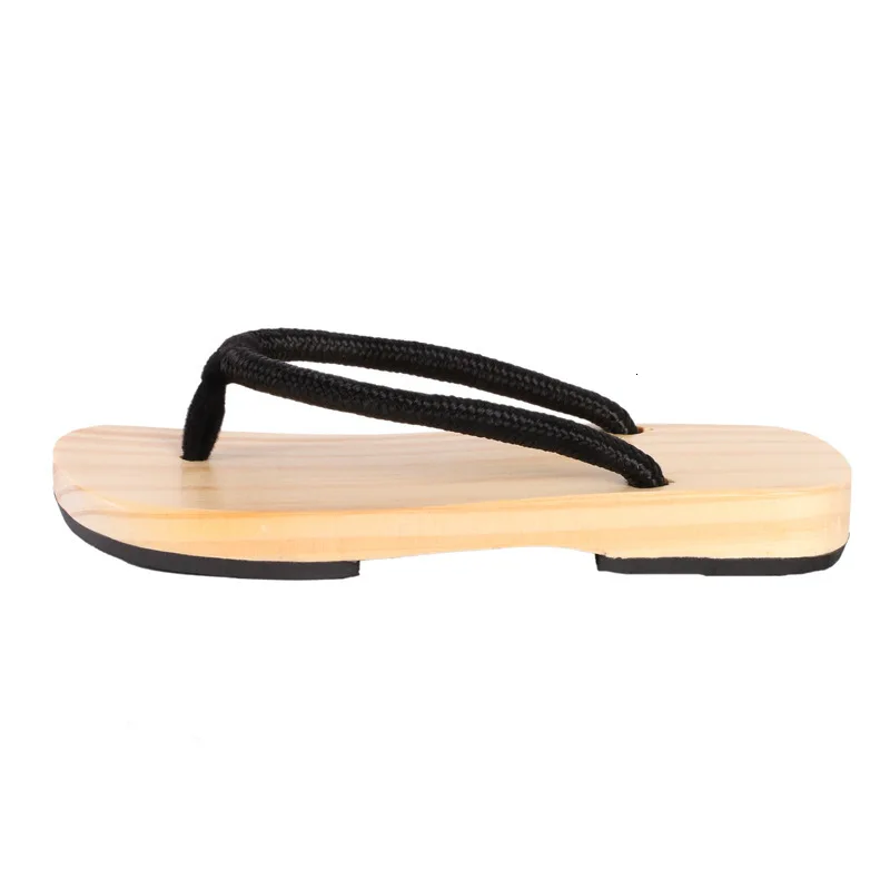 Zuecos de madera de Anime japonés para hombre, chanclas tradicionales, Zapatillas de casa, sandalias de playa al aire libre, disfraz