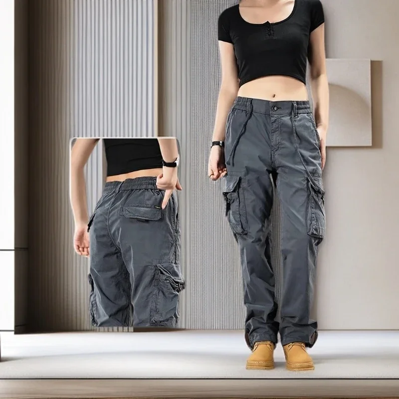 

Мужские повседневные брюки в стиле ретро, свободного кроя, прямые, с эластичным поясом, удобные, для работы и повседневной носки