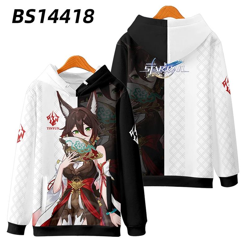 Spiel Honkai: Star Rail 3D-Druck Frauen/Männer Hoodie Sweatshirt Streetwear Hip Hop Pullover Kapuzen jacke Tingyun Cosplay Kostüm