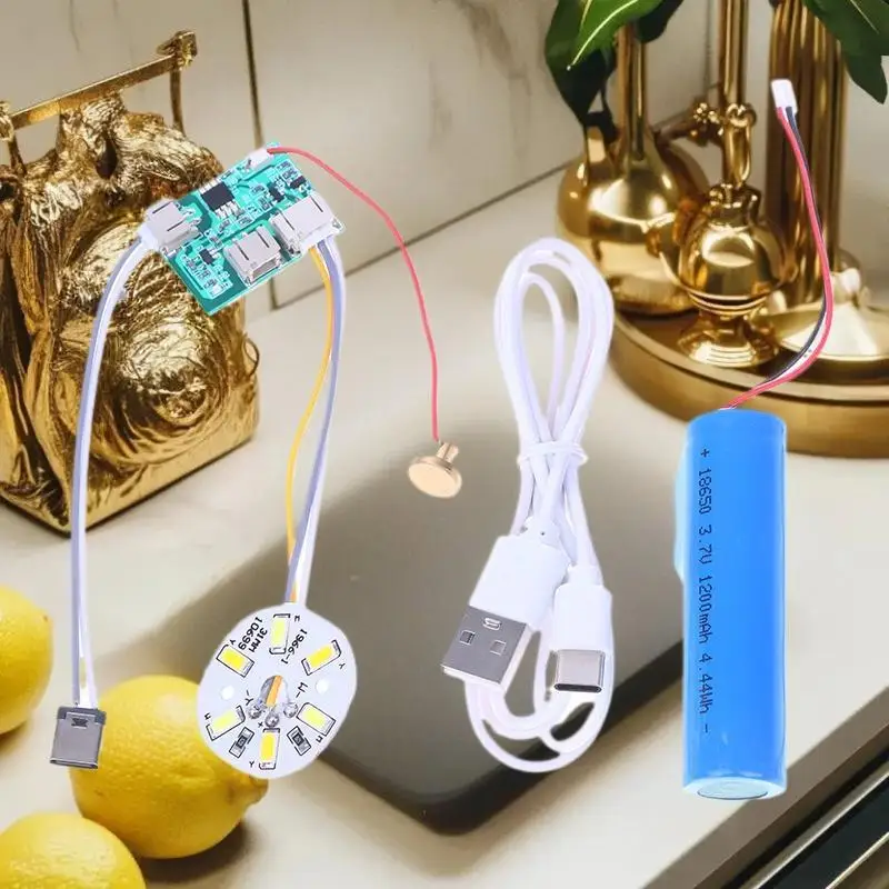 

DC5V Input Light Source LED Light Panel Dimming Controller 3W/10W 30MM/50MM 3Colors With Touch ON/OFF Switch Charging Port Type-