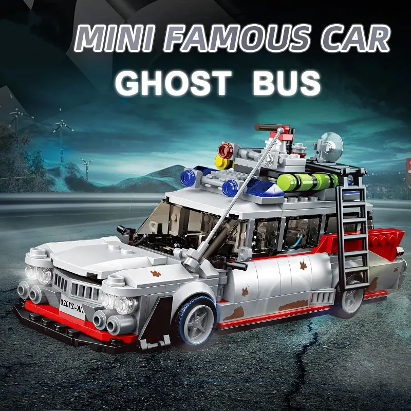 

Ghost BUS Technology Car Model Building Blocks MOC Mini Ghosts Movie Car Assembly Bricks DIY Toy Desktop decoration For Kid Gift