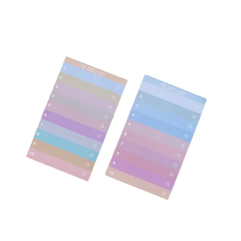 50 Sheets To Do List Sticky Notes Multicolors Lined Sticky Notes Portable Sticky Notes Memo Pad Notepad kawaii stationery