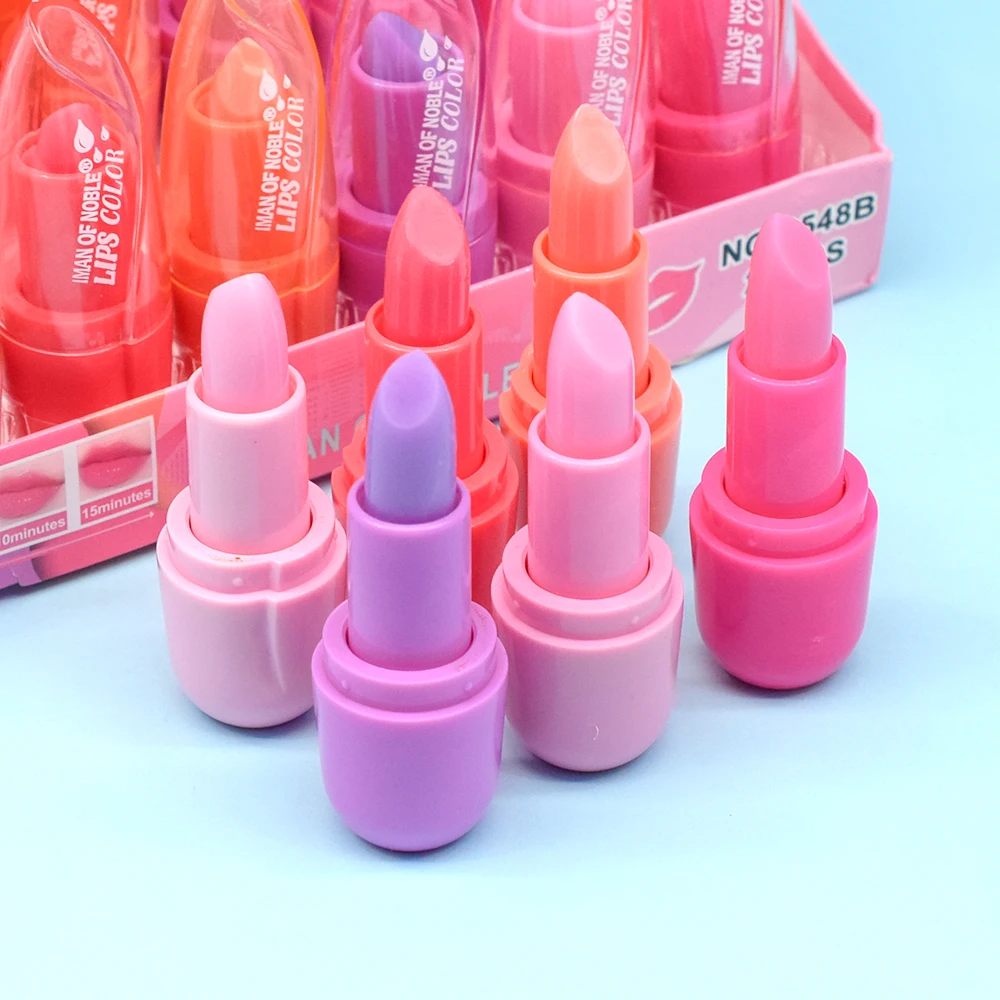 6Pcs/Lot Color Changing Hydrating Lipstick Nutritious Magic Lip Balm Moisturizing Lip Tint Makeup Lips Care Cosmetics