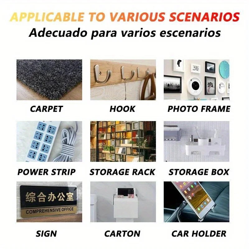 3 قطعة تثبيت قوي شريط لاصق على الوجهين الثقيلة شبكة شفافة مقاوم للماء Traceless شريط سجادة شبكي قوي #6