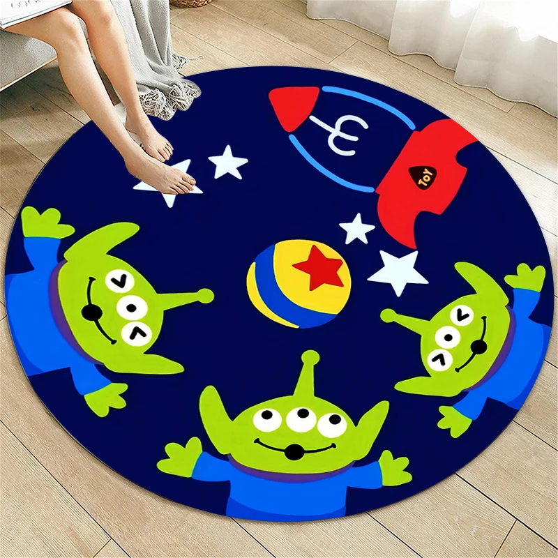 

Toy Story Printed Cartoon Round Carpet for kids Living Room Rugs Camping Picnic Mats Alien Yoga Mat Gifts rugs