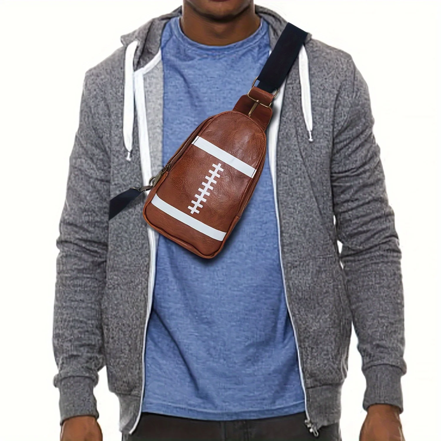 Fashion PU Chest Bag, Large Capacity Sling Bag - Unique Design Gift